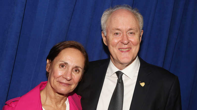 Laurie Metcalf and John Lithgow both posing