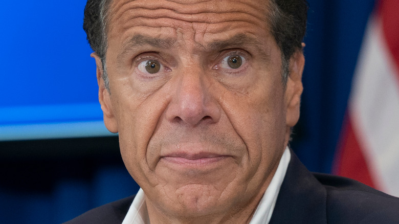 Andrew Cuomo wrinkled forehead sad