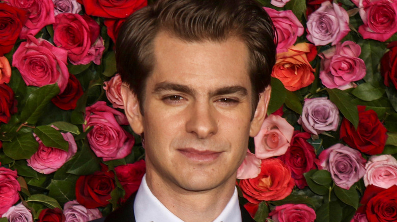 Andrew Garfield posing at an event in 2018