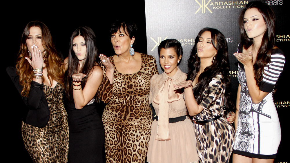 Khloe Kardashian, Kylie Jenner, Kris Jenner, Kourtney Kardashian, Kim Kardashian, Kendall Jenner, posing