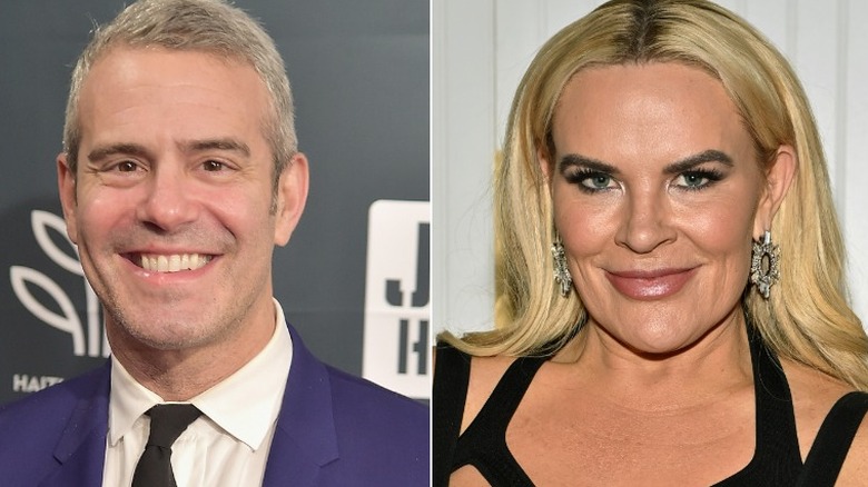 Andy Cohen; Heather Gay smiling