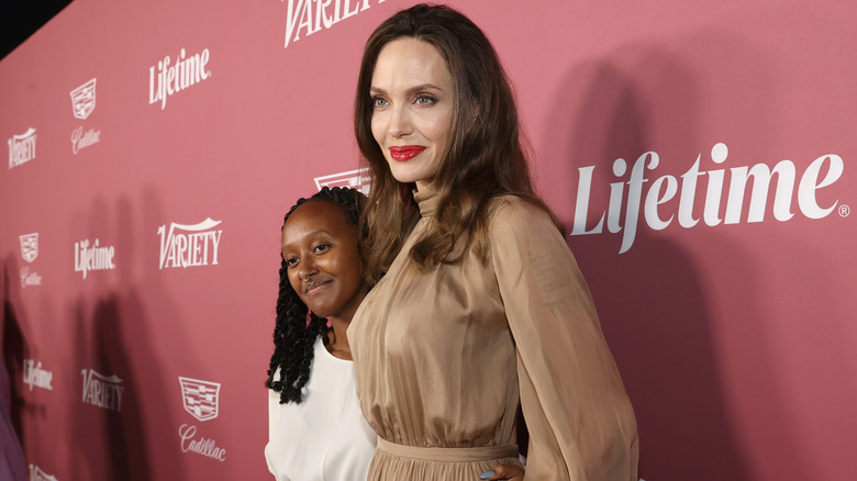 Zahara Jolie-Pitt and Angelina Jolie attend Variety's Power of Women event in September 2021