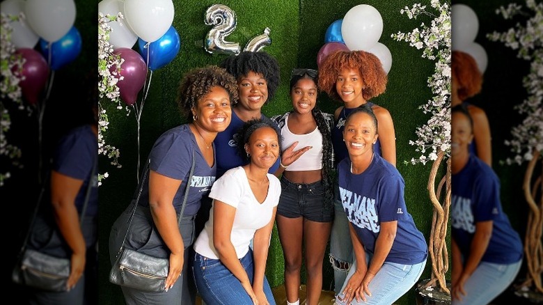 Zahara Jolie-Pitt and classmates at Spelman College