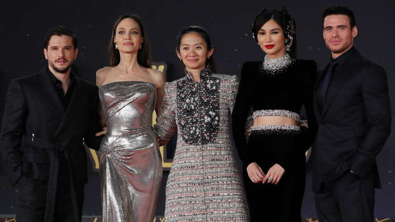Kit Harington, Angelina Jolie, Chloe Zhao, Gemma Chan and Richard Madden at the 16th Rome Film Festival