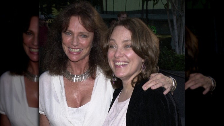 Jacqueline Bisset and Marcheline Bertrand smiling