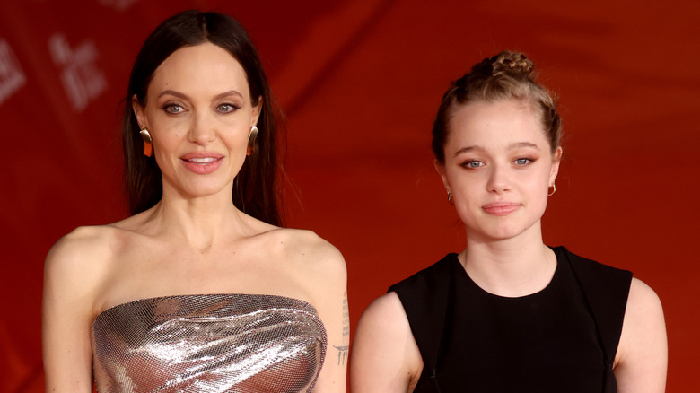 Angelina Jolie and Shiloh pose on the red carpet together for 'Eternal'