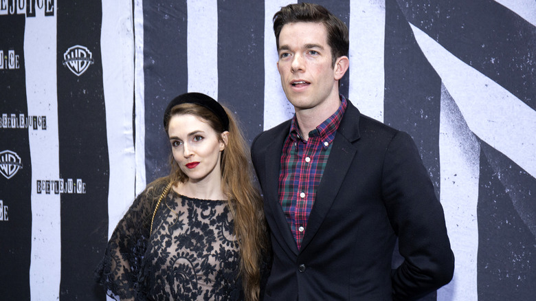 Anna Marie Tendler and John Mulaney at "Beetlejuice" Broadway opening night