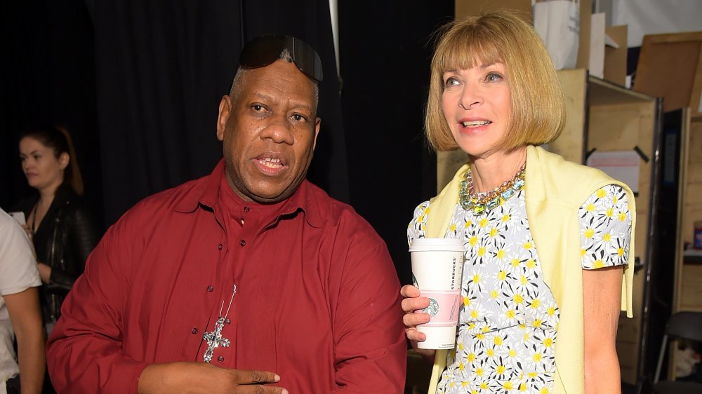 Andre Leon Talley and Anna Wintour 