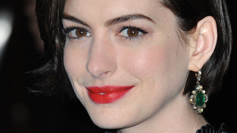 Anne Hathaway smiling