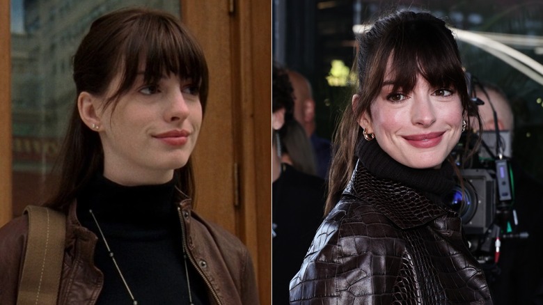 Anne Hathaway then and now