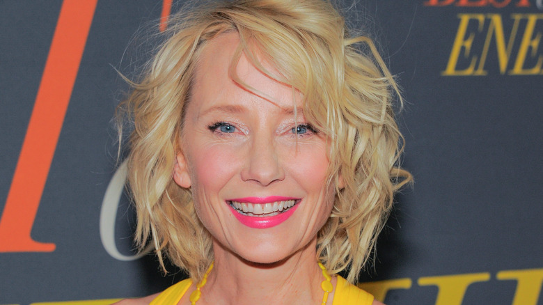 Anne Heche smiling on the red carpet