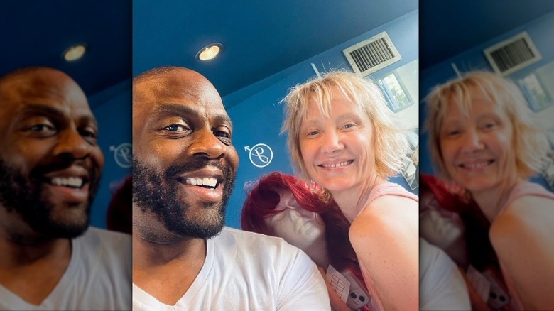 Richard Glass in Instagram selfie with Anne Heche