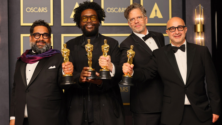 Joseph Patel, Questlove, Robert Fyvolent, David Dinerstein posing