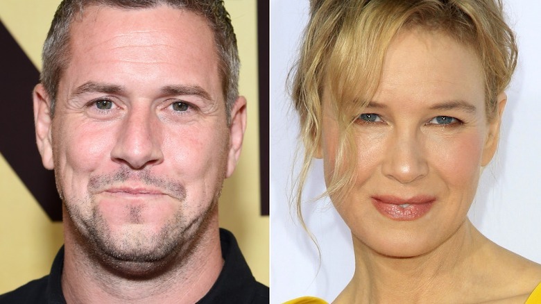 Ant Anstead and Renee Zellweger smiling in split image