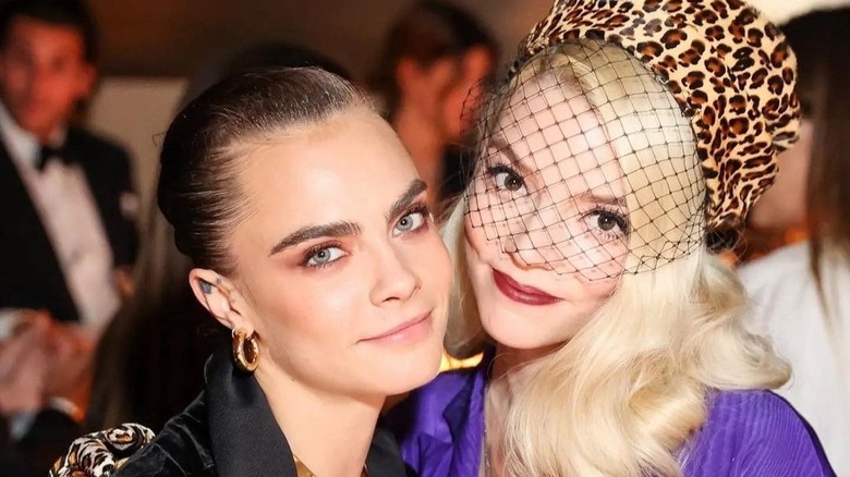 Cara Delevingne Anya Taylor-Joy posing