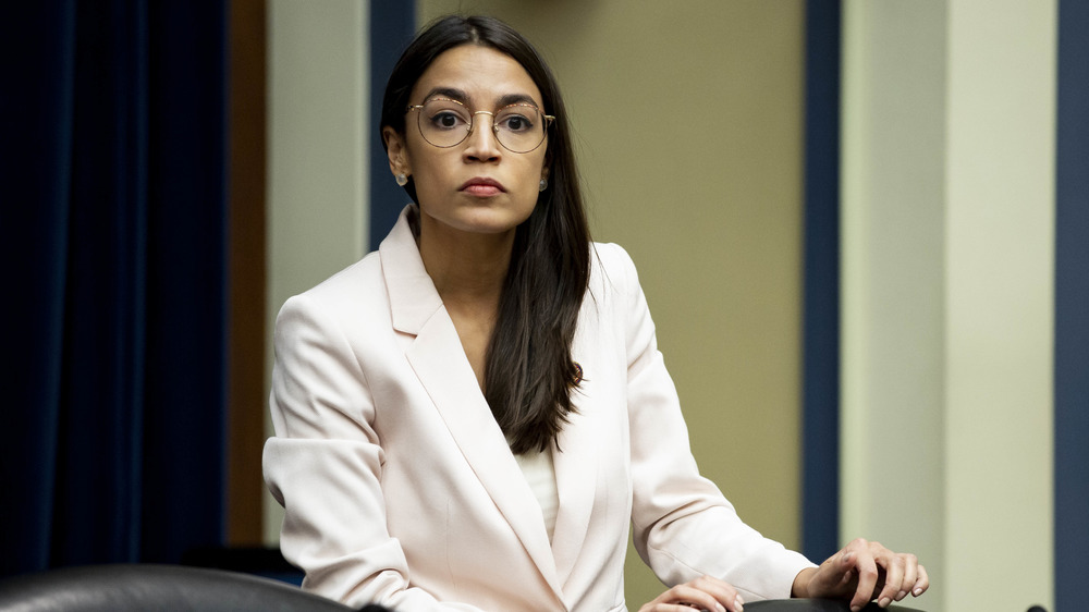 AOC attending a meeting about white supremacy in May 2019