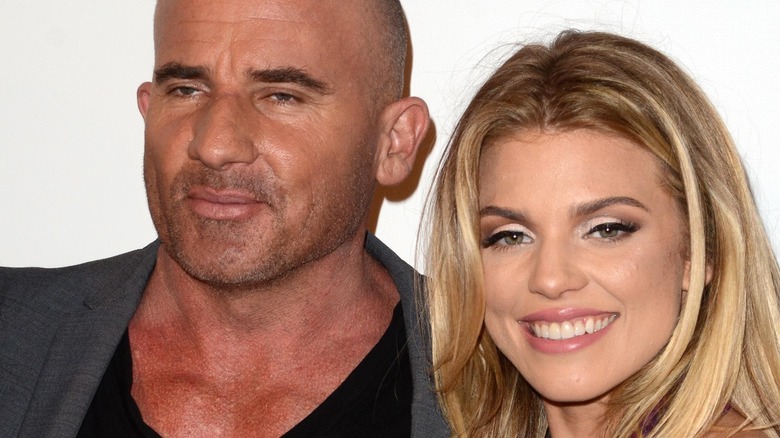 Annalynne McCord and Dominic Purcell on the red carpet