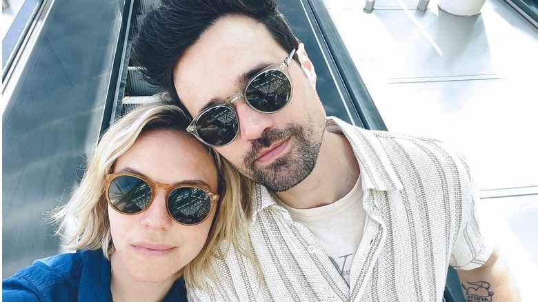 Eloise Mumford and Brett Dalton posing