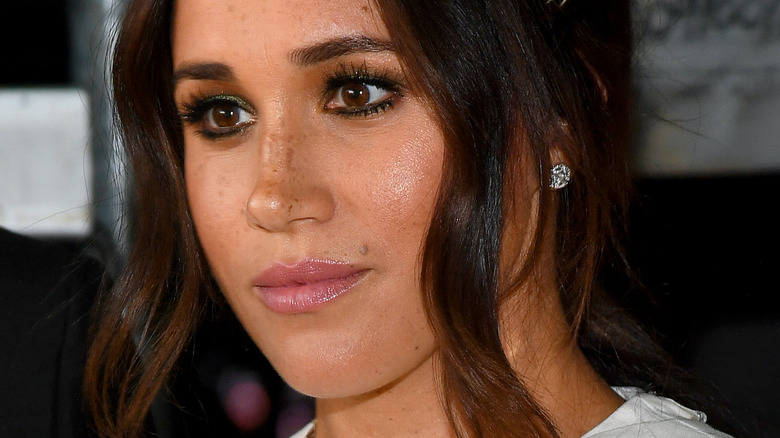 Meghan Markle looking serious