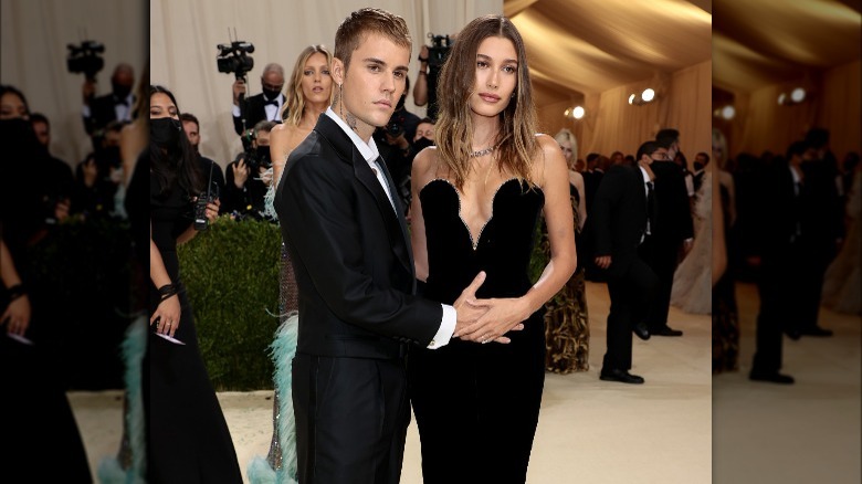 Justin and Hailey Bieber at the 2021 Met Gala