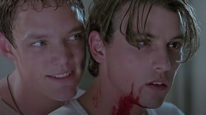 Actors Matthew Lillard and Skeet Ulrich in "Scream."