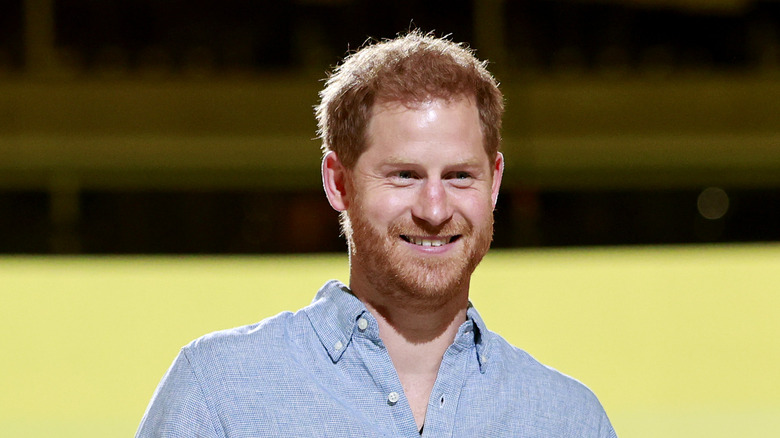 Prince Harry speaks onstage