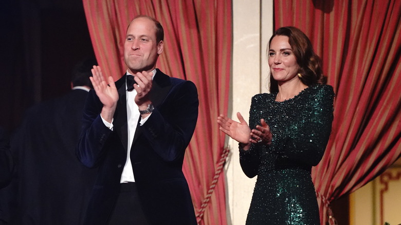 Prince William and Kate Middleton clapping