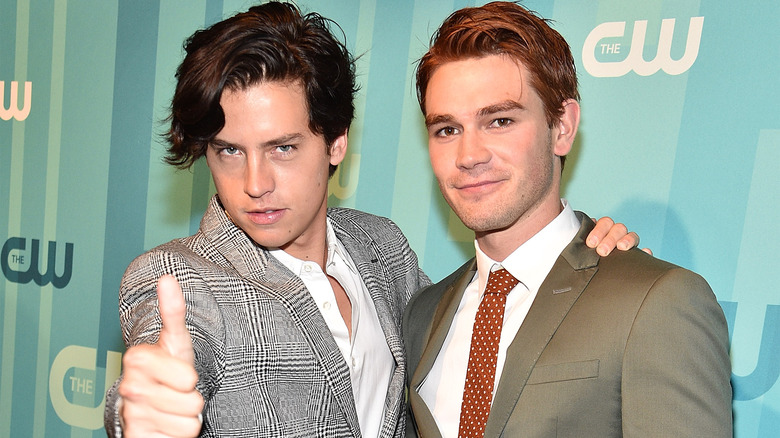 Cole Sprouse and KJ Apa posing