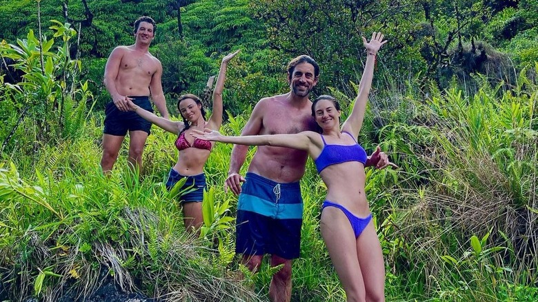 Shailene Woodley and Aaron Rodgers, on vacation in Hawaii with Keleigh Teller and Miles Teller