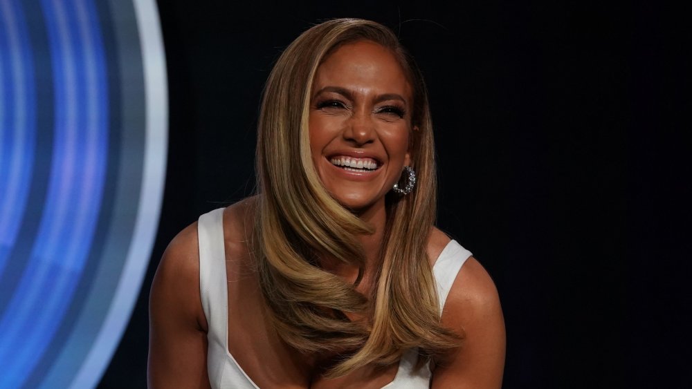 Jennifer Lopez at the Super Bowl press conference