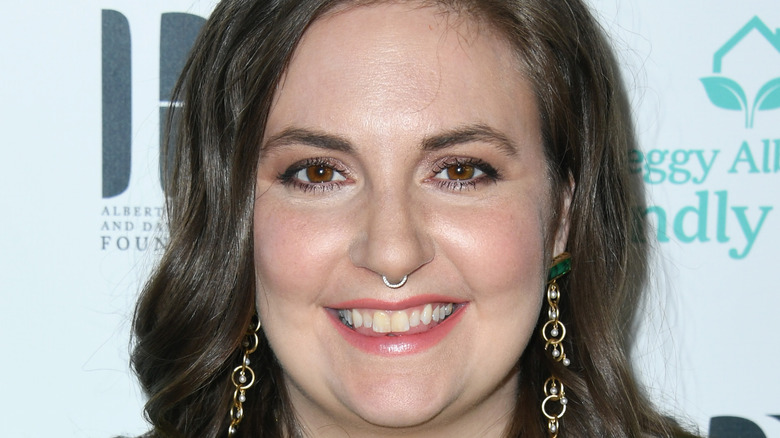 Lena Dunham smiling