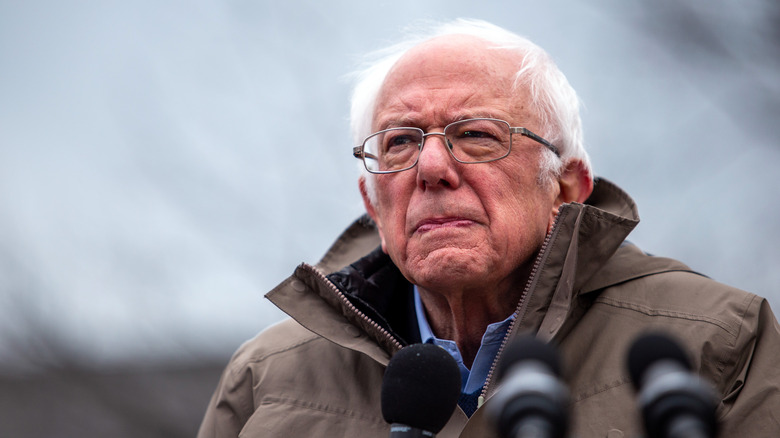 Bernie Sanders at a 2020 rally in Boston