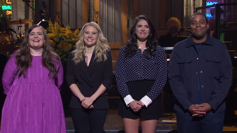 Aidy Bryant, Kate McKinnon, Cecily Strong, and Kenan Thompson on Saturday Night Live