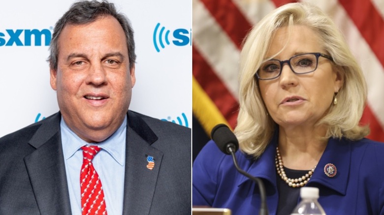 Chris Christie and Liz Cheney in split image