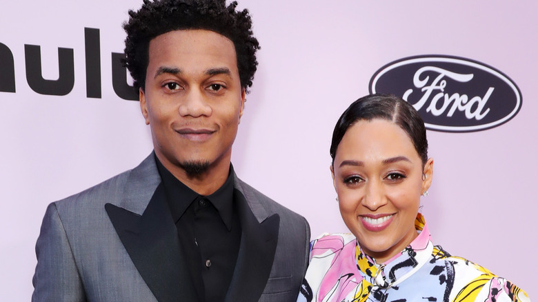 Cory Hardrict and Tia Mowry-Hardrict smiling