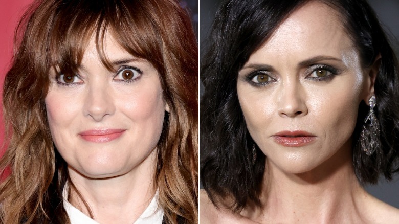 Winona Ryder and Christina Ricci split image