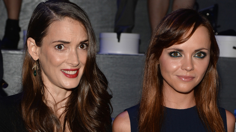 Winona Ryder and Christina Ricci posing