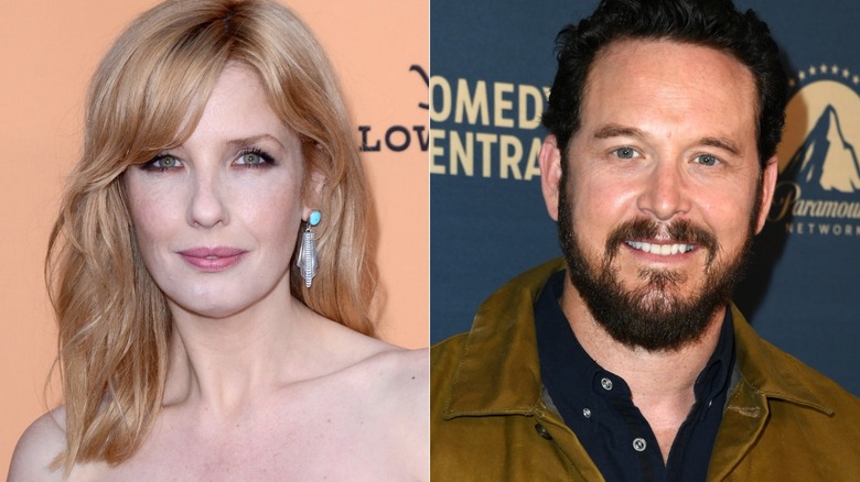 Kelly Reilly and Cole Hauser posing split image