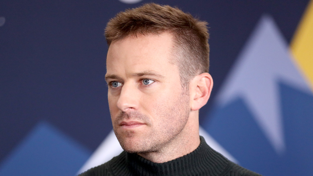 Armie Hammer looking serious