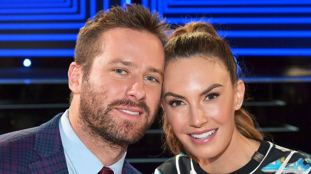 Armie Hammer and Elizabeth Chambers smiling