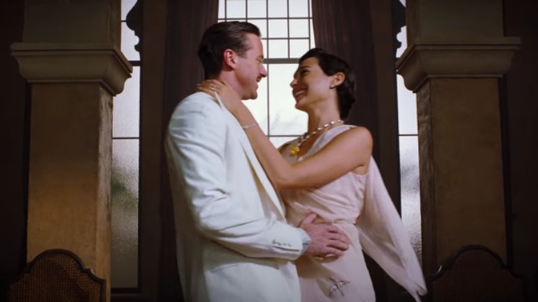 Armie Hammer with Gal Gadot in Death on the Nile