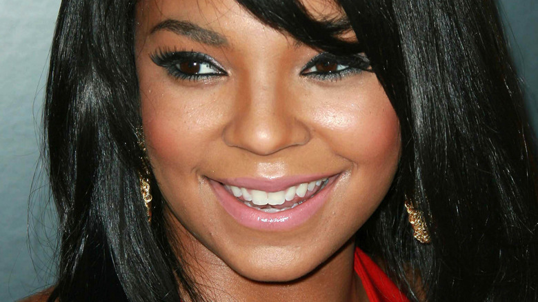 Ashanti looking happy