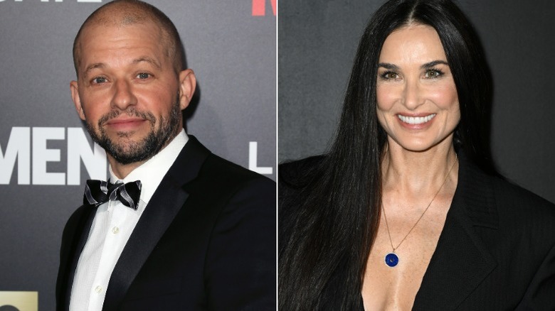 Jon Cryer, Demi Moore smiling