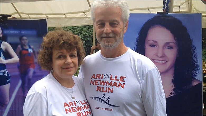 Arielle Newman's parents at her run
