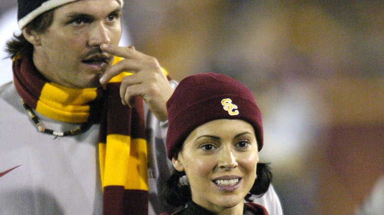 Alyssa Milano, Barry Zito USC game