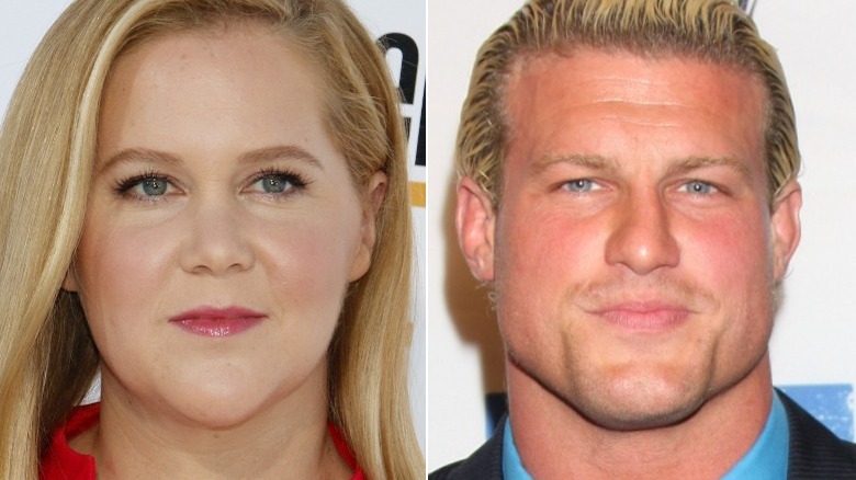 Amy Schumer, Dolph Ziggler posing