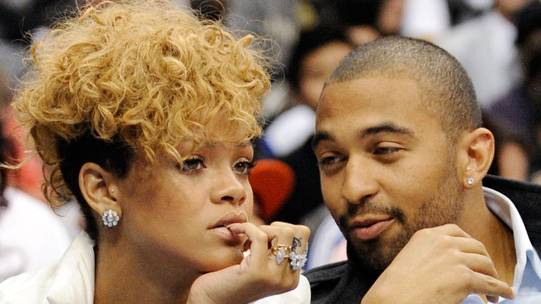 Rihanna, Matt Kemp NBA game