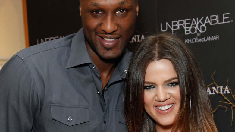 Lamar Odom Khloe Kardashian smile