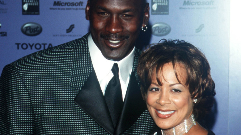 Michael Jordan and Juanita Vanoy at an event