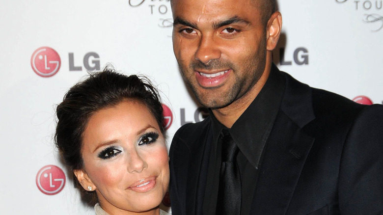 Tony Parker and Eva Longoria smiling